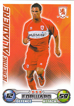 Jeremie Aliadiere Middlesbrough 2008/09 Topps Match Attax #212